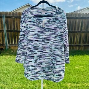 Allison Daley Multicolor Blouse 3X